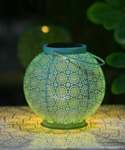 Outdoor Hanging Solar Powered Round Light Lanterns