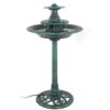Outdoor Freestanding Bird Bath Water Fountain
