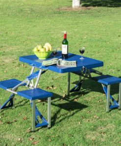 Portable Folding Collapsible Picnic Table And Chairs Bench Set