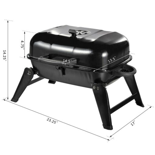 Portable Compact Outdoor Tabletop Backyard Charcoal BBQ Grill - Image 5