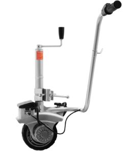 Motorized Bolt On Trailer Jack Caster Swivel Wheel 5000 Lbs