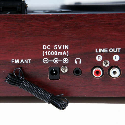 Portable Vintage Vinyl Record Turntable Player With Speakers - Image 4