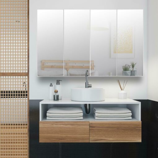 Large Wall Mounted Bathroom Recessed Medicine Cabinet With Mirror - Image 3