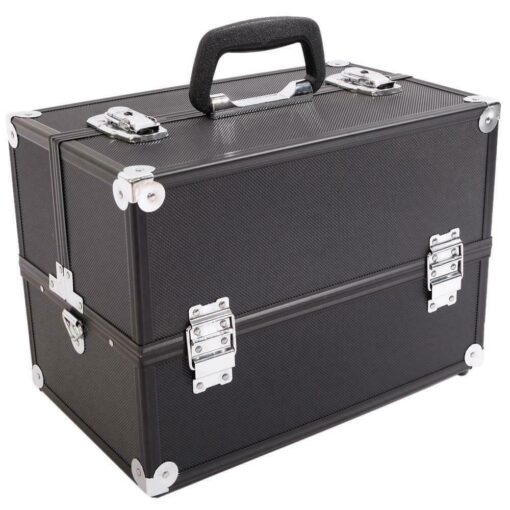 Large Compact Traveling Makeup Organizer Suitcase Box - Image 3