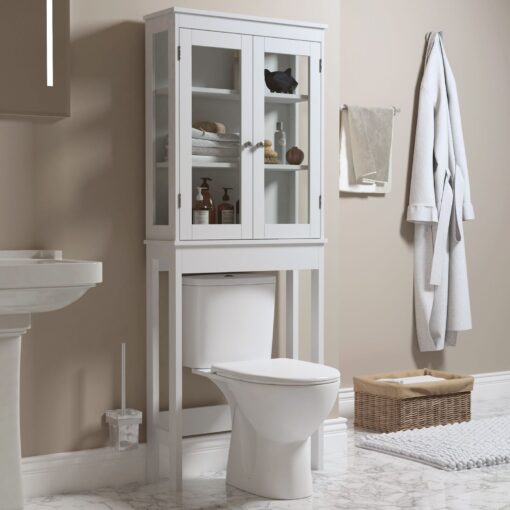 Spacious Over The Toilet Bathroom Space Saver Storage Cabinet - Image 2