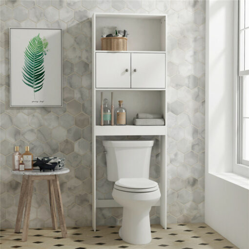 Spacious Over The Toilet Bathroom Space Saver Storage Cabinet - Image 3