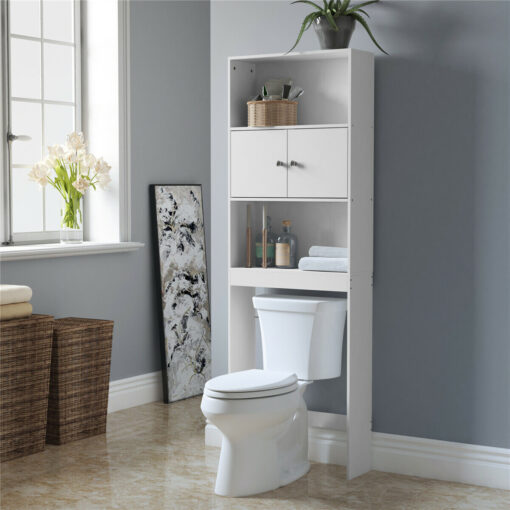 Spacious Over The Toilet Bathroom Space Saver Storage Cabinet - Image 6