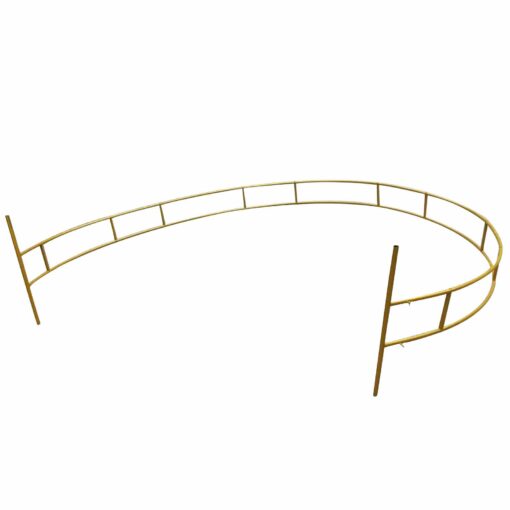 Golden Rustic Round Circle Wedding Arch Trellis 7.5' - Image 3