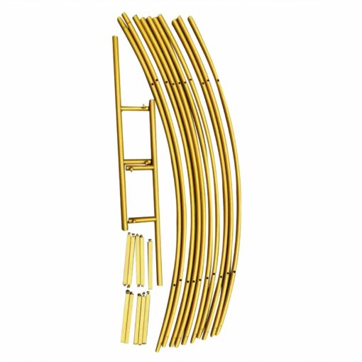 Golden Rustic Round Circle Wedding Arch Trellis 7.5' - Image 5