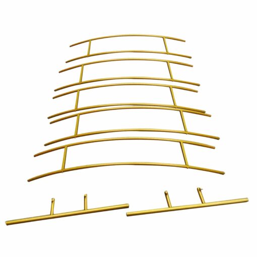 Golden Rustic Round Circle Wedding Arch Trellis 7.5' - Image 6