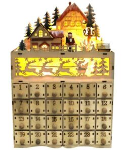 Large Wooden Christmas Advent Countdown Calendar