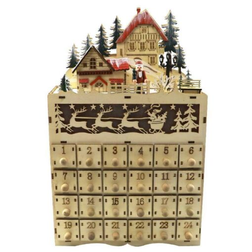 Large Wooden Christmas Advent Countdown Calendar - Image 7