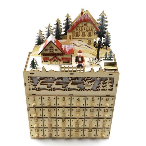 Large Wooden Christmas Advent Countdown Calendar - Image 6