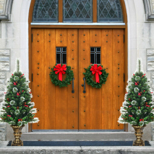 Snow Flocked Pre Lit Artificial Christmas Tree 4 Ft - Image 5