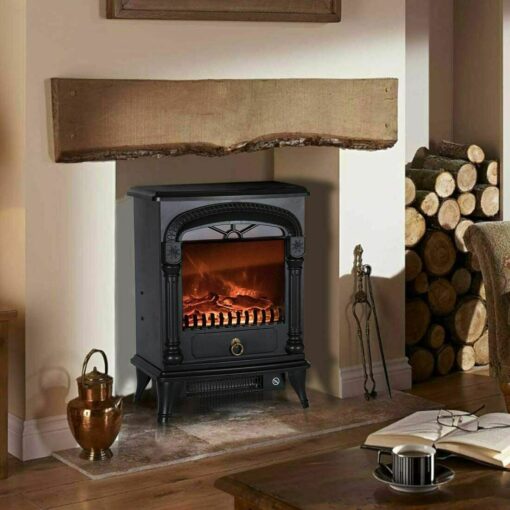 Modern Electric Freestanding Portable Indoor Fireplace Heater 20" - Image 5