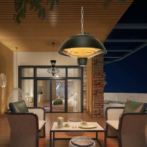 Compact Hanging Electric Infrared Halogen Patio Heater 1500W - Image 3