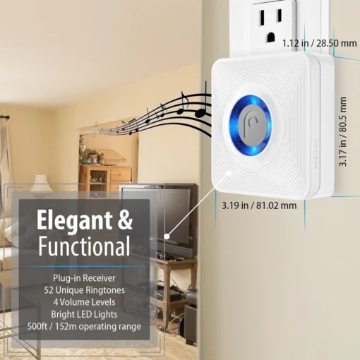 Wireless Driveway Alarm Doorbell With Motion Sensor - Image 4