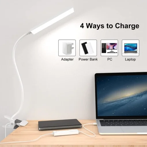 LED Desk Lamp Flexible Reading Light - Image 9
