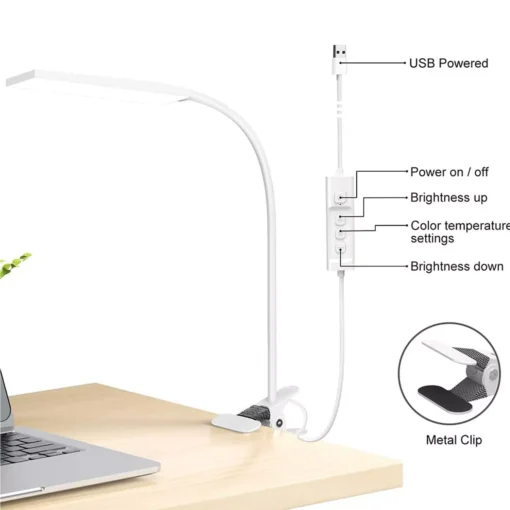 LED Desk Lamp Flexible Reading Light - Image 5