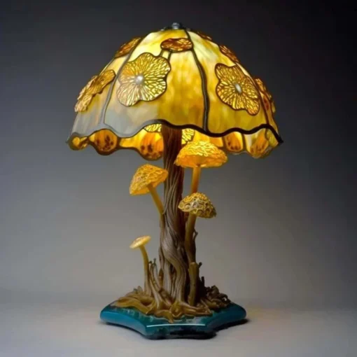 Stained Glass Plant Series Table Lamp - Image 5