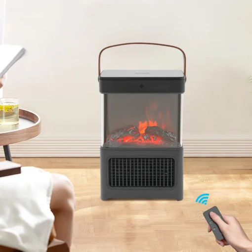 Electric Portable 3D Flame Indoor Space Heater 1500W - Image 5