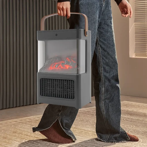 Electric Portable 3D Flame Indoor Space Heater 1500W - Image 3