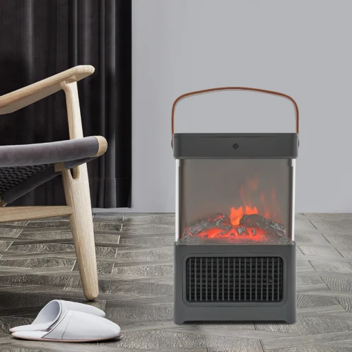 Electric Portable 3D Flame Indoor Space Heater 1500W - Image 2