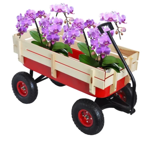 Heavy Duty Outdoor Foldable Kids Red Wagon - Image 6