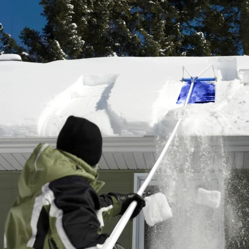 Heavy Duty Telescoping Roof Snow Remover Shovel Rake - Image 3