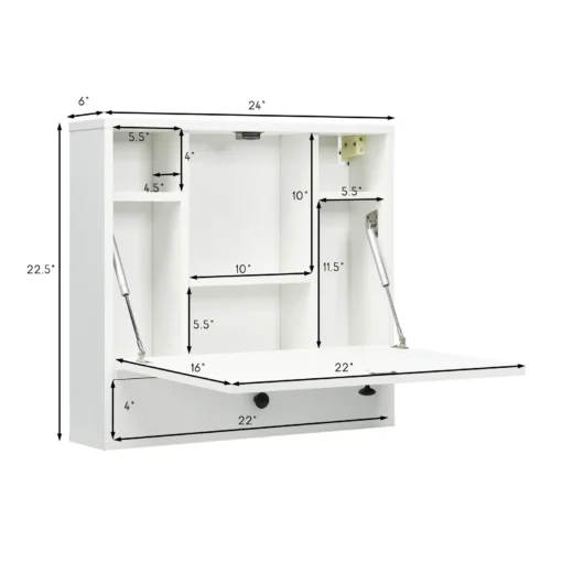 Heavy Duty Floating Wall Mounted Foldable Table - Image 9