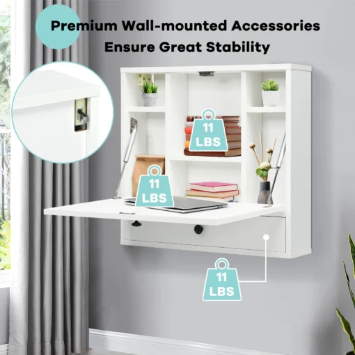 Heavy Duty Floating Wall Mounted Foldable Table - Image 5