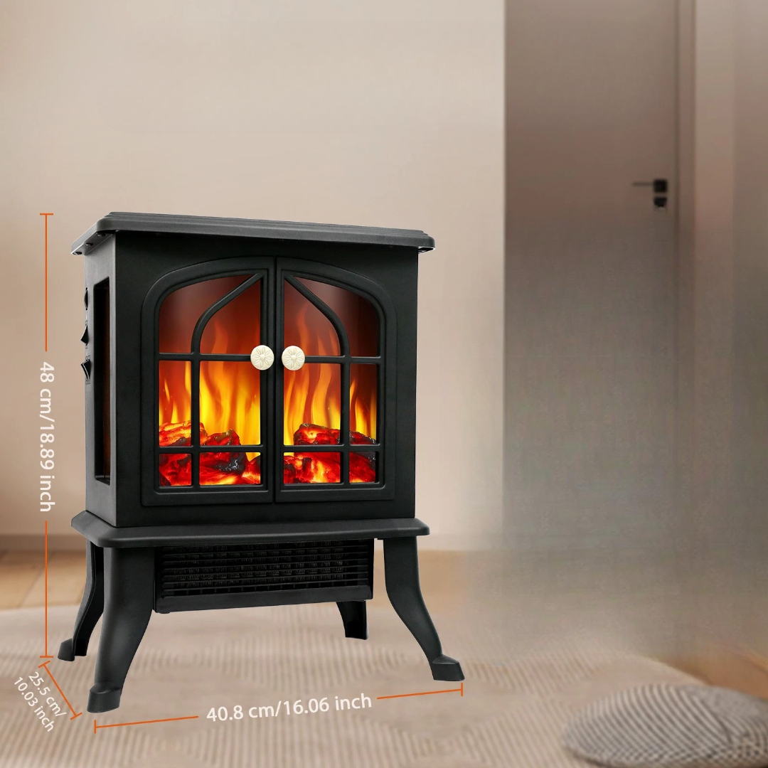 1500W Electric Infrared Fireplace Heater with 3D Flame - Image 3
