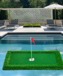 Floating Golf Green for Pool Chipping Green Mat With Ball Retriever