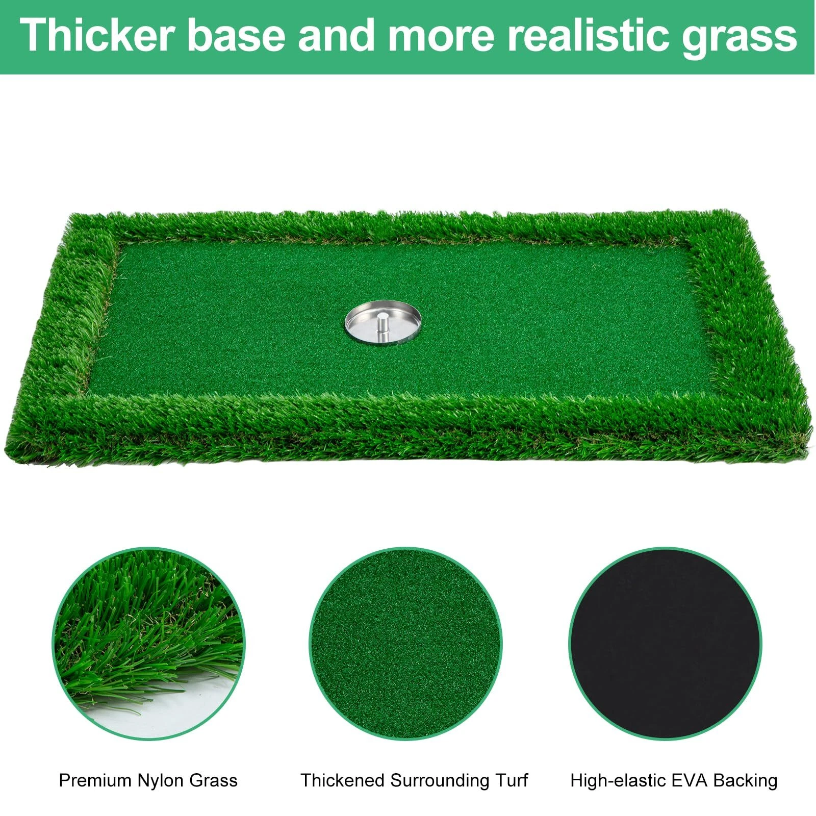 Floating Golf Green for Pool Chipping Green Mat With Ball Retriever - Image 6