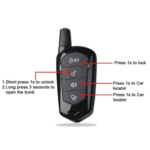 Universal Car Anti Theft Security Alarm System With Remotes - Image 8