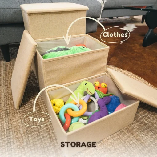 Adjustable Dog Pet Stairs with Storage - Image 3