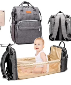 Portable 3 in 1 Travel Baby Crib Bed Diaper Bag
