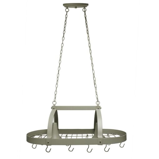 Lighted Ceiling Hanging Pot And Pan Organizer Kitchen Rack - Image 2