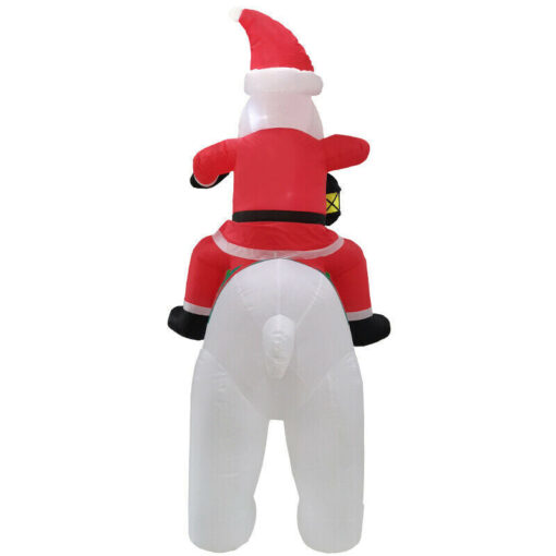 Giant Inflatable Outdoor Christmas Blow Up Santa With Polar Bear 7 Ft - Image 4