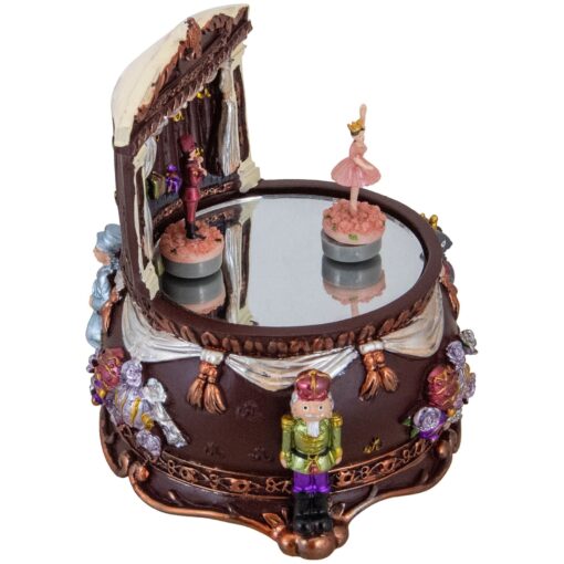 Christmas Wind Up Ballerina Musical Box 5" - Image 3