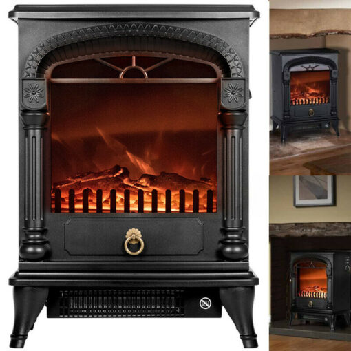Modern Electric Freestanding Portable Indoor Fireplace Heater 20" - Image 2
