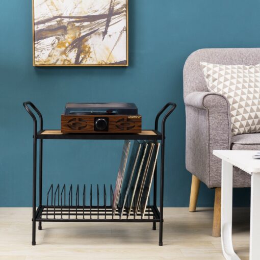 Heavy Duty Vinyl Record Player Turntable Storage Rack Stand - Image 4