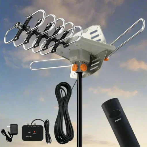 990 Mile Outdoor Amplified  HD TV Antenna UHF VHF 4k