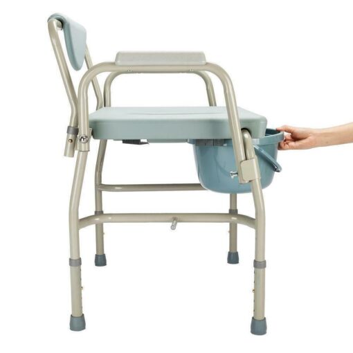 Large Adult Bedside Commode Potty Toilet Chair - Image 3