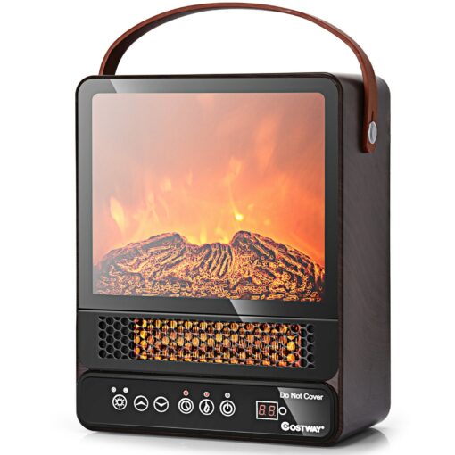 Electric Portable 3D Flame Indoor Space Heater 1500W - Image 2