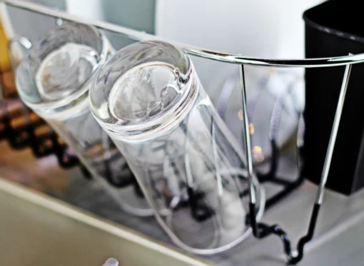 Over Sink Dish Drying Rack with Cutlery Holder - Image 5