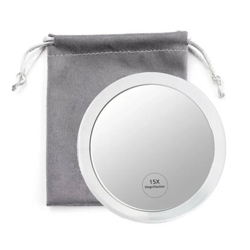 15x Magnifying Makeup Mirror with Suction Cup - Image 3