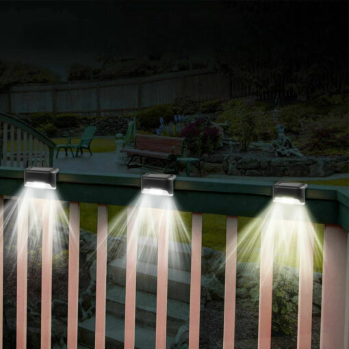 Solar LED Bright Lights Outdoor Garden Patio Railing Decks Path Lighting