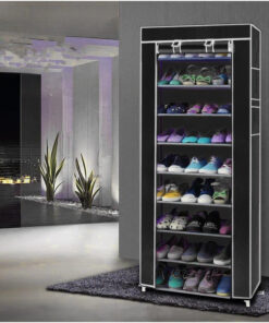 9 Tiers Shoe Storage Organizer Cabinet with Cover