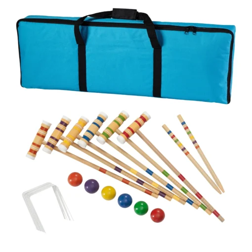 Premium Wooden Croquet 4 Players Game Set - Image 9
